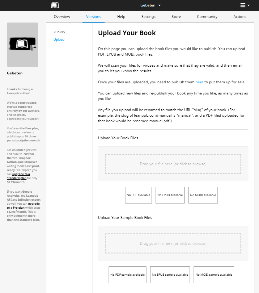 Leanpub: bring your own book (step 9)