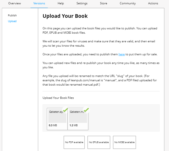 Leanpub: bring your own book (step 9)