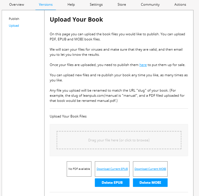 Leanpub: bring your own book (step 9)