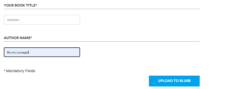 Blurb: Filling out the title and author