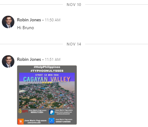 LinkedIn conversation: Robin Jones